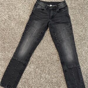 Women's Black Studded Jeans